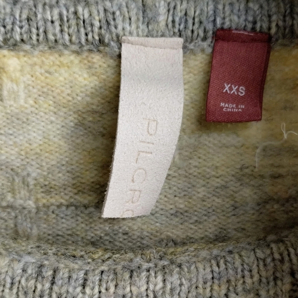 Anthropologie Pilcro Ombre Yellow Striped Cropped Sweater - Picture 4 of 15